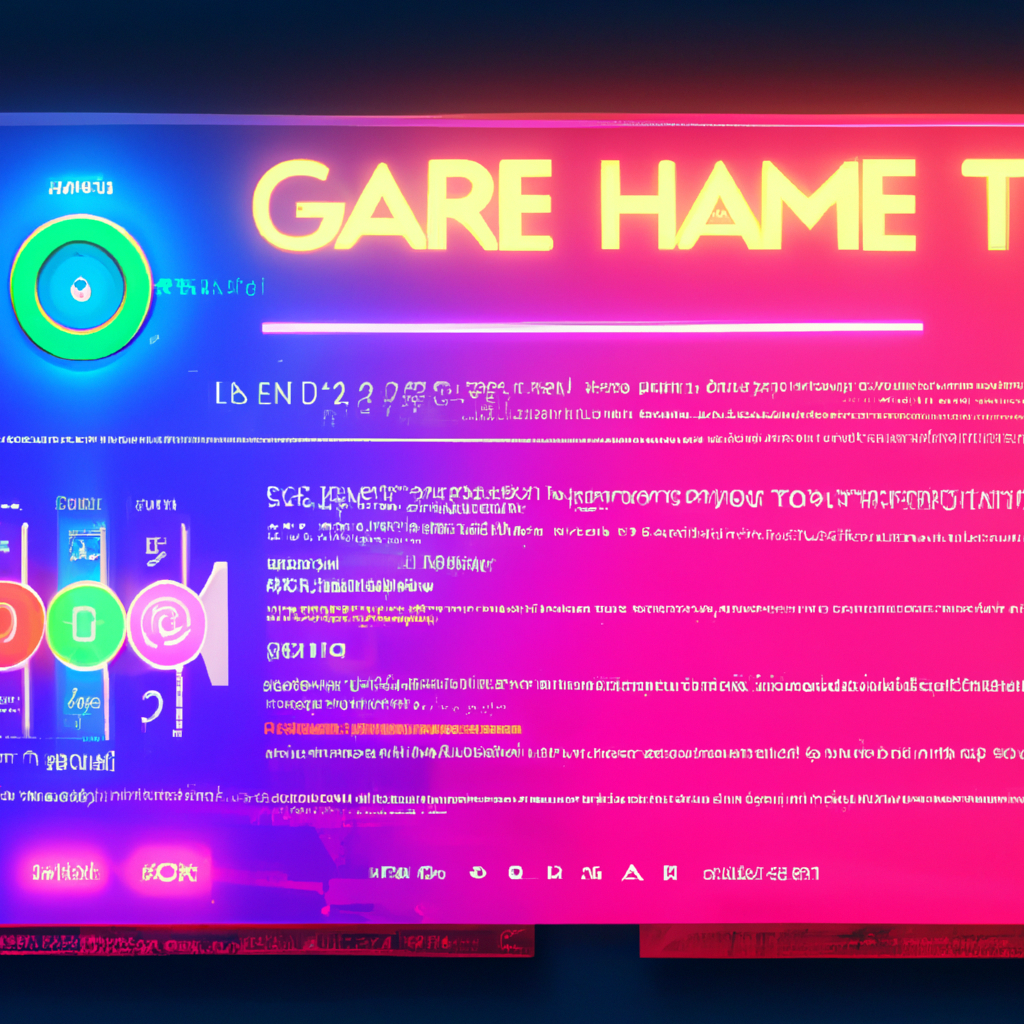 In-game HUD and neon effects